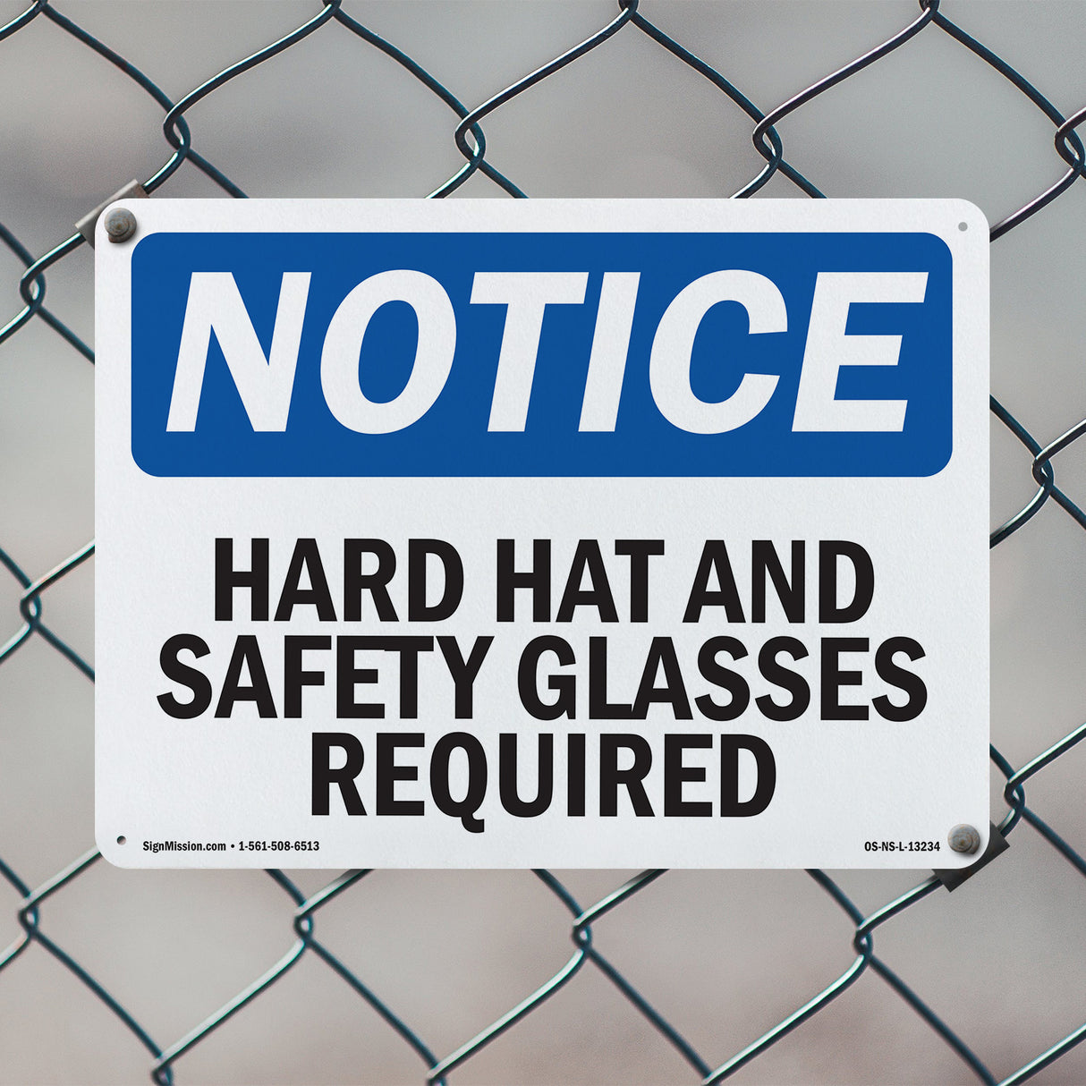 Hard Hat And Safety Glasses Required