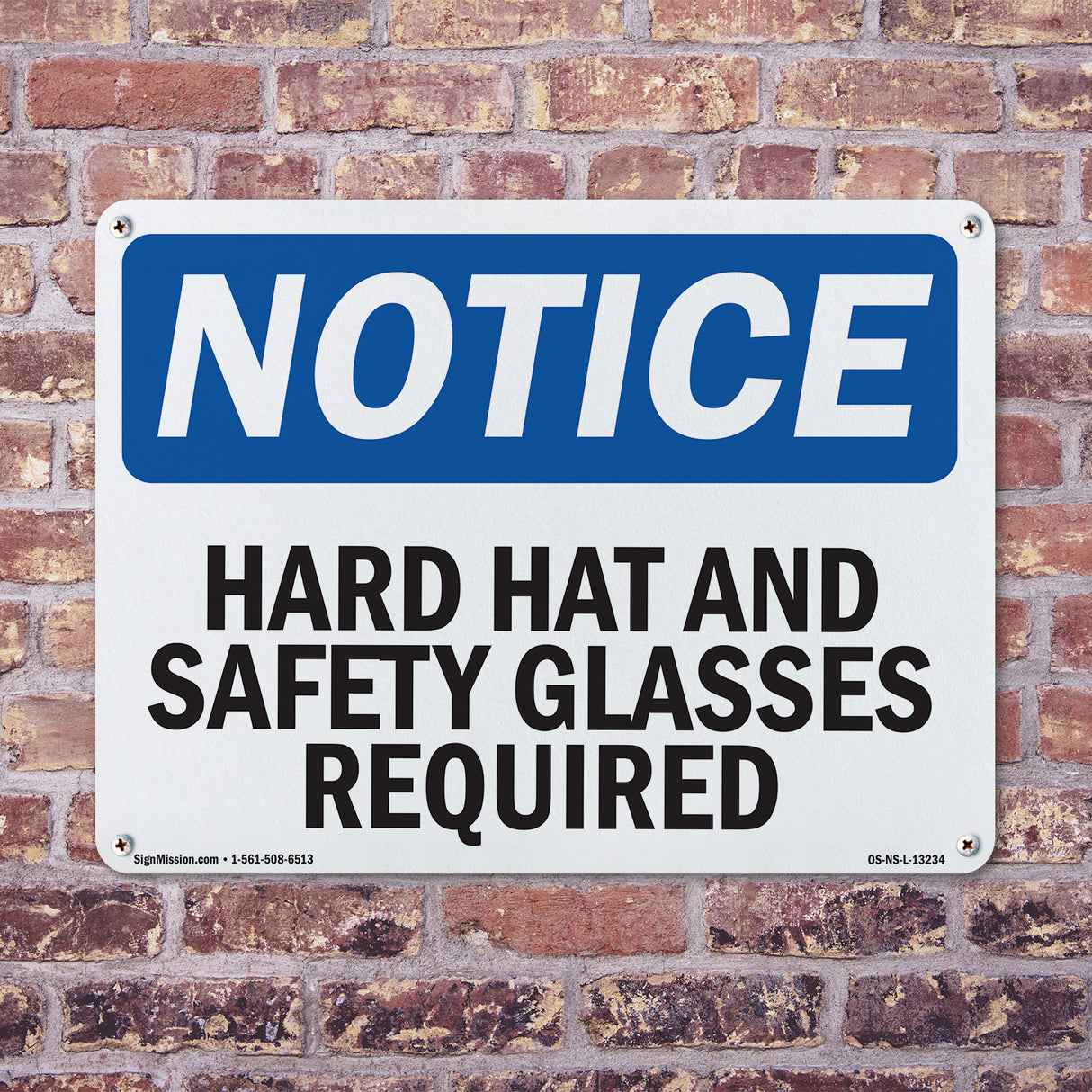 Hard Hat And Safety Glasses Required