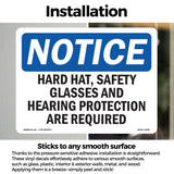 Hard Hat, Safety Glasses And Hearing Protection