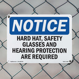 Hard Hat, Safety Glasses And Hearing Protection