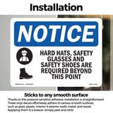 Hard Hat, Safety Glasses And