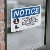 Hard Hat, Safety Glasses And