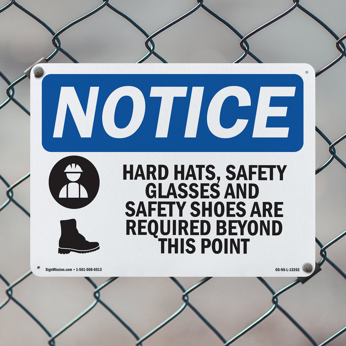 Hard Hat, Safety Glasses And