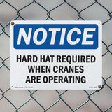 Hard Hats Required When Cranes Are Operating