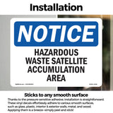 Hazardous Waste Satellite Accumulation Area Sign