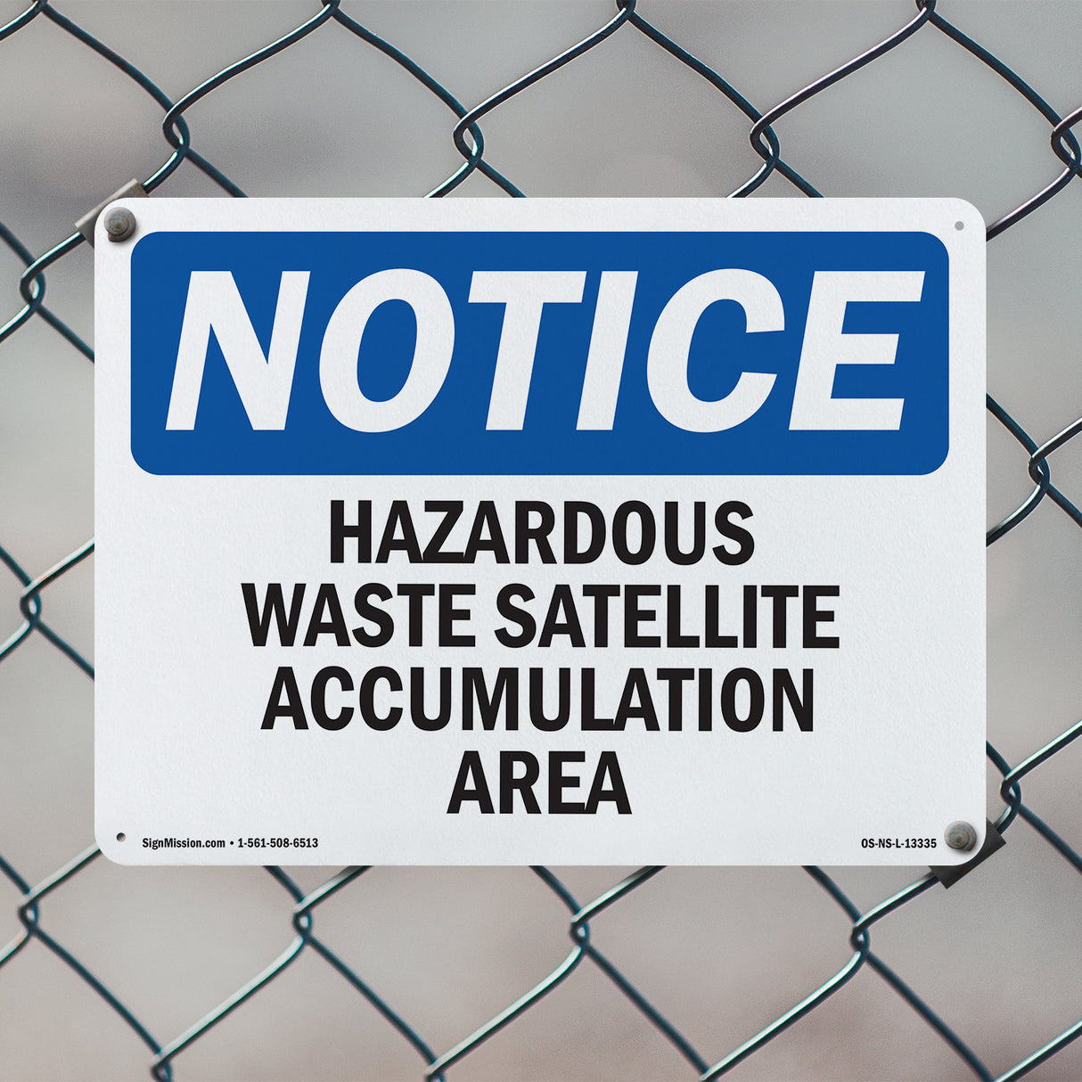 Hazardous Waste Satellite Accumulation Area Sign