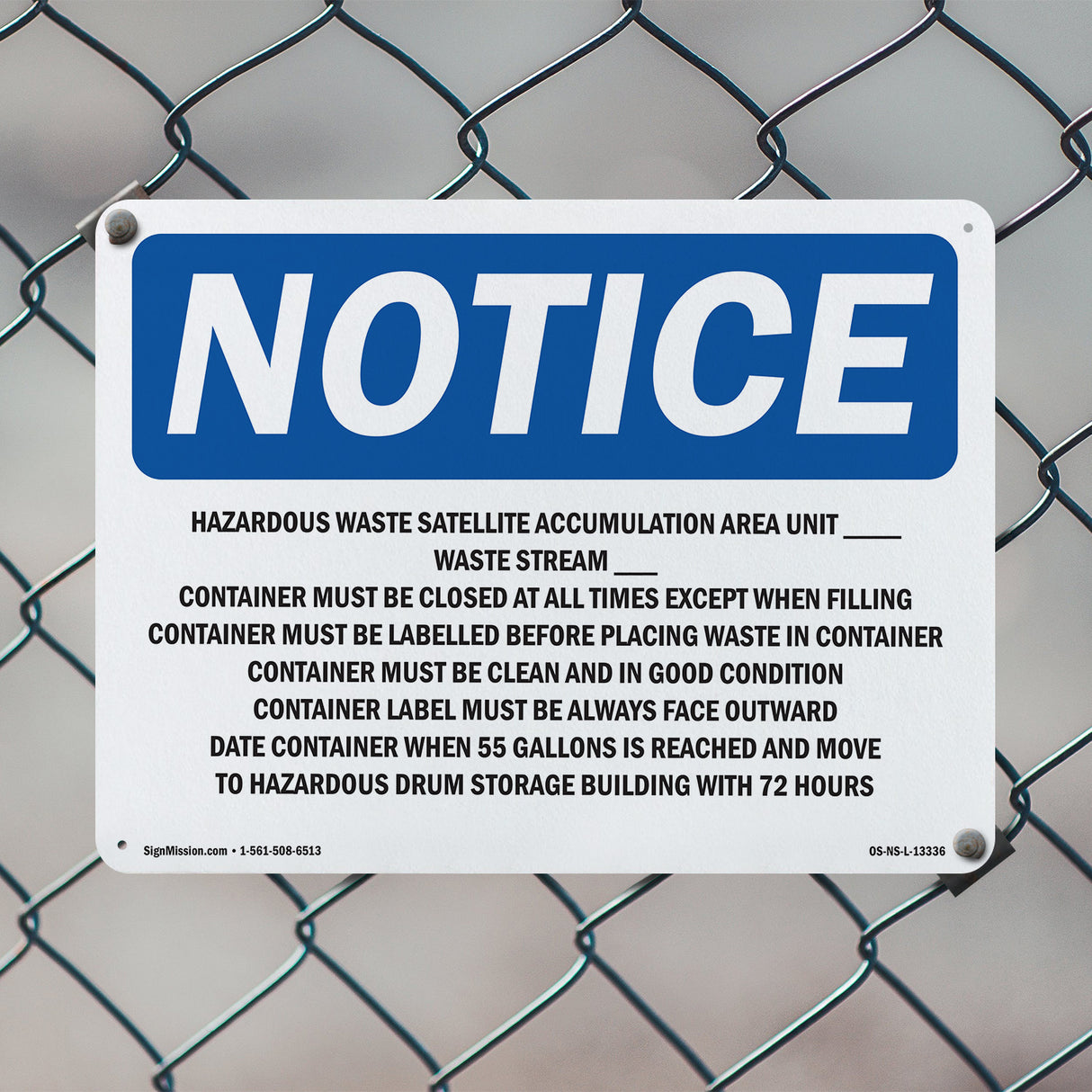 Hazardous Waste Satellite Accumulation Area