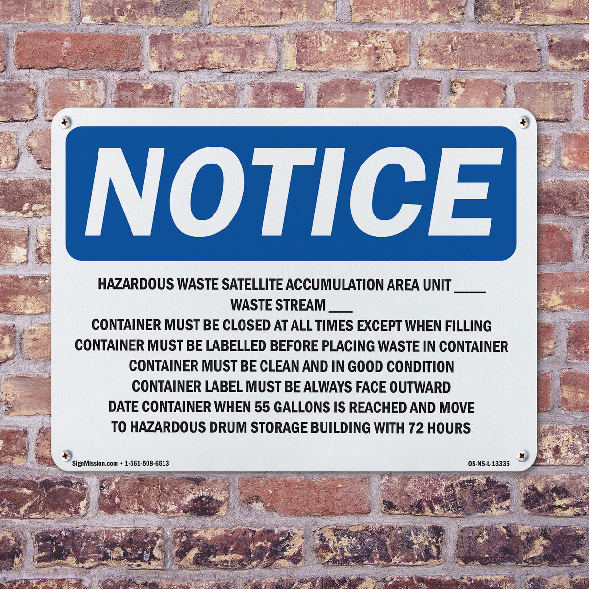 Hazardous Waste Satellite Accumulation Area