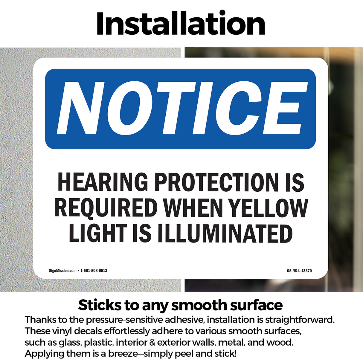 Hearing Protection Is Required When Yellow