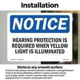 Hearing Protection Is Required When Yellow