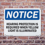 Hearing Protection Is Required When Yellow