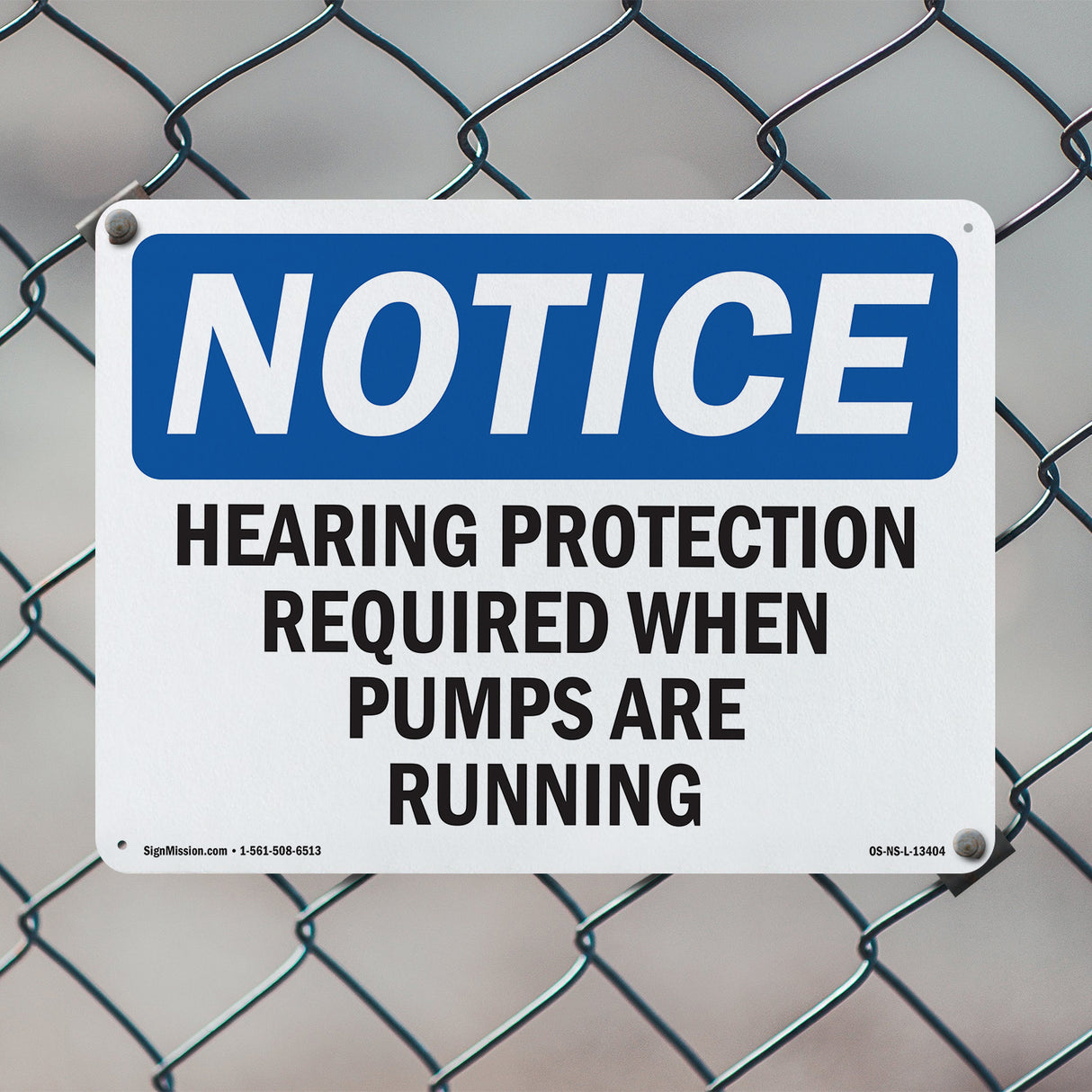 Hearing Protection Required When Pumps Are Running