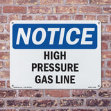 High Pressure Gas Line Sign