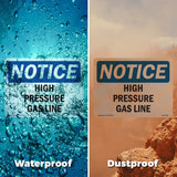 High Pressure Gas Line Sign