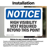 High Visibility Vests Required Beyond This Point