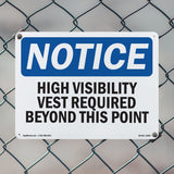 High Visibility Vests Required Beyond This Point