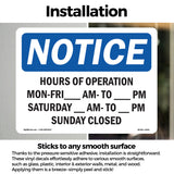 Hours Of Operation Mon - Fri ____ Am - ____