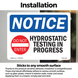Hydrostatic Testing In Progress