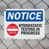 Hydrostatic Testing In Progress