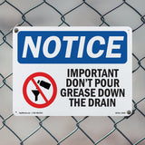 Important Don't Pour Grease