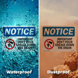 Important Don't Pour Grease