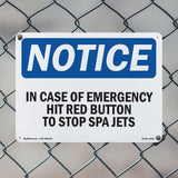 In Case Of Emergency Hit Red Button To Stop Sign
