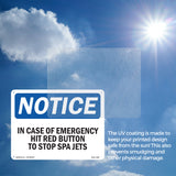 In Case Of Emergency Hit Red Button To Stop Sign