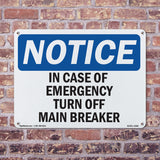 In Case Of Emergency Turn Off Main Breaker