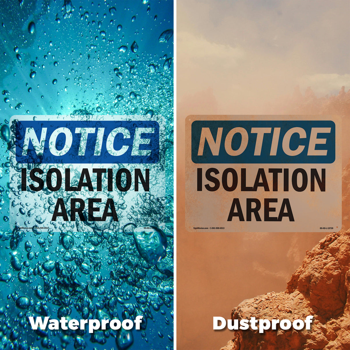 Isolation Area Sign