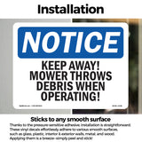 Keep Away! Mower Throws Debris