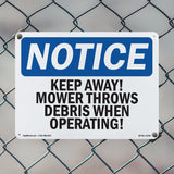 Keep Away! Mower Throws Debris