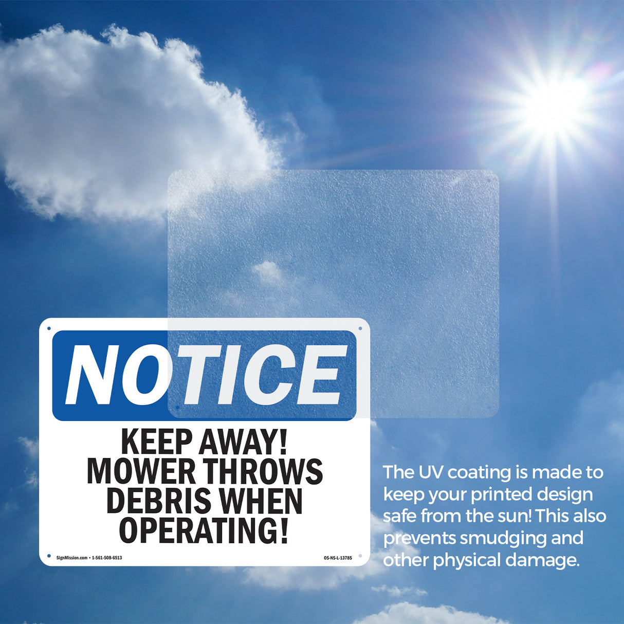 Keep Away! Mower Throws Debris