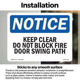 Keep Clear Do Not Block Fire Door