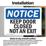 Keep Door Closed Not An Exit