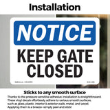 Keep Gate Closed Sign