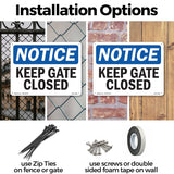 Keep Gate Closed Sign