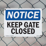 Keep Gate Closed Sign