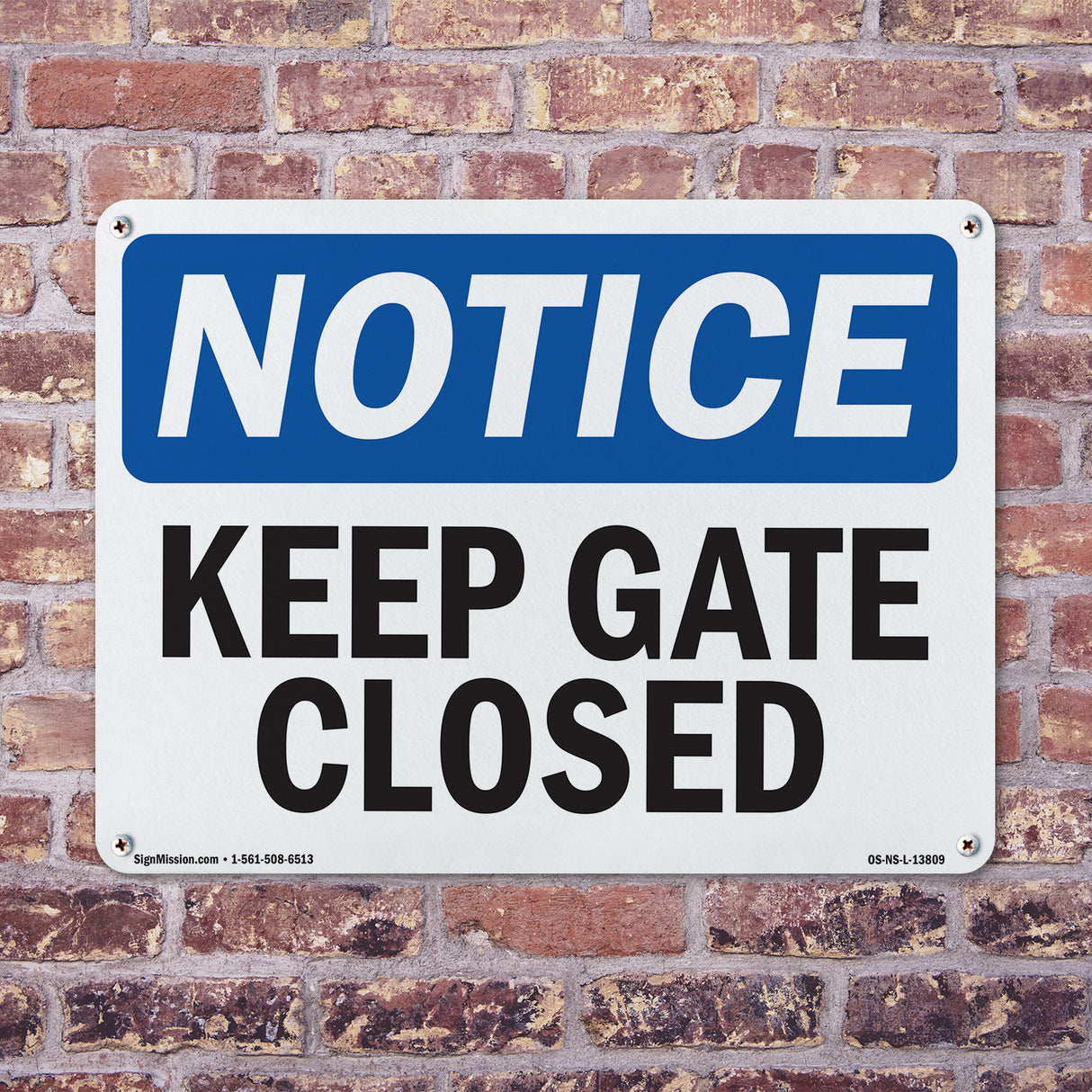 Keep Gate Closed Sign