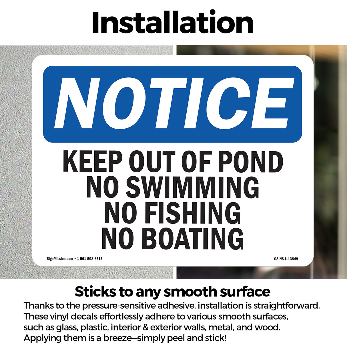 Keep Out Of Pond No Swimming No Fishing No Boating