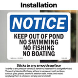 Keep Out Of Pond No Swimming No Fishing No Boating