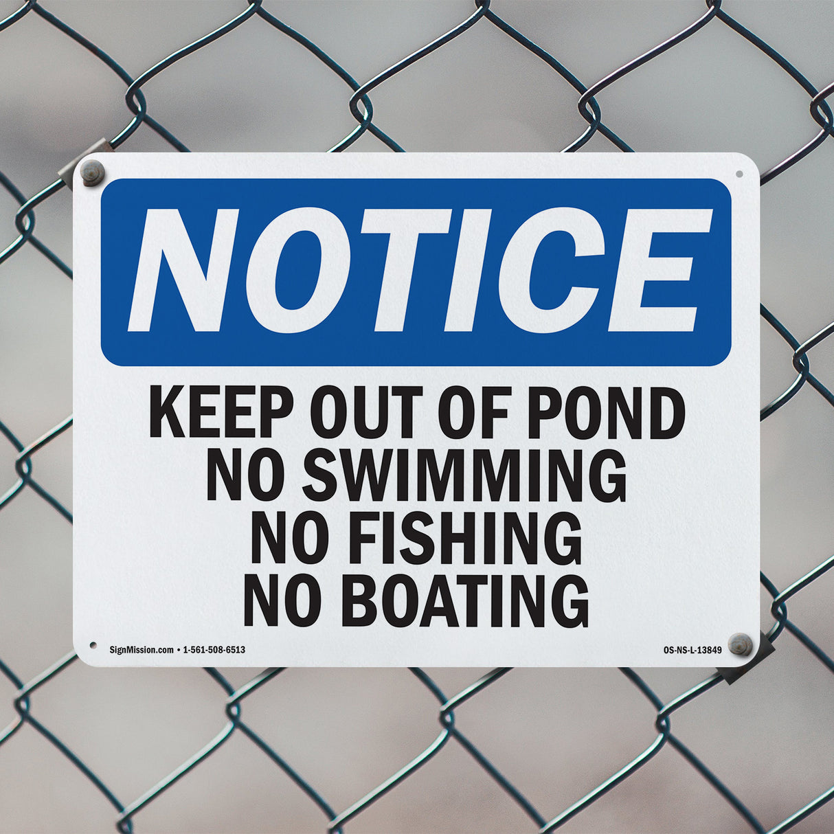 Keep Out Of Pond No Swimming No Fishing No Boating