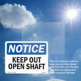 Keep Out Open Shaft Sign