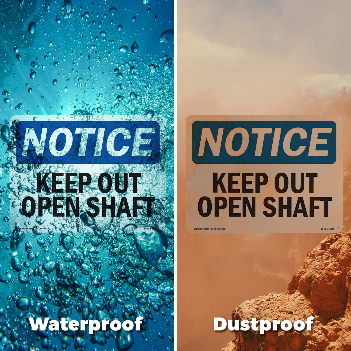 Keep Out Open Shaft Sign