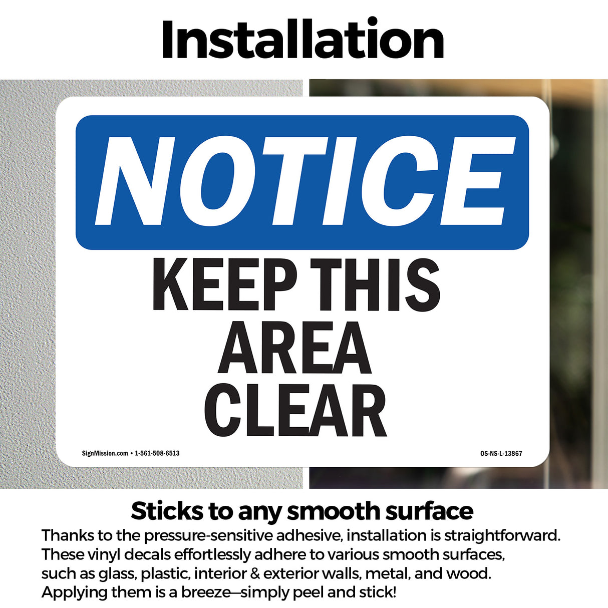 Keep This Area Clear Sign