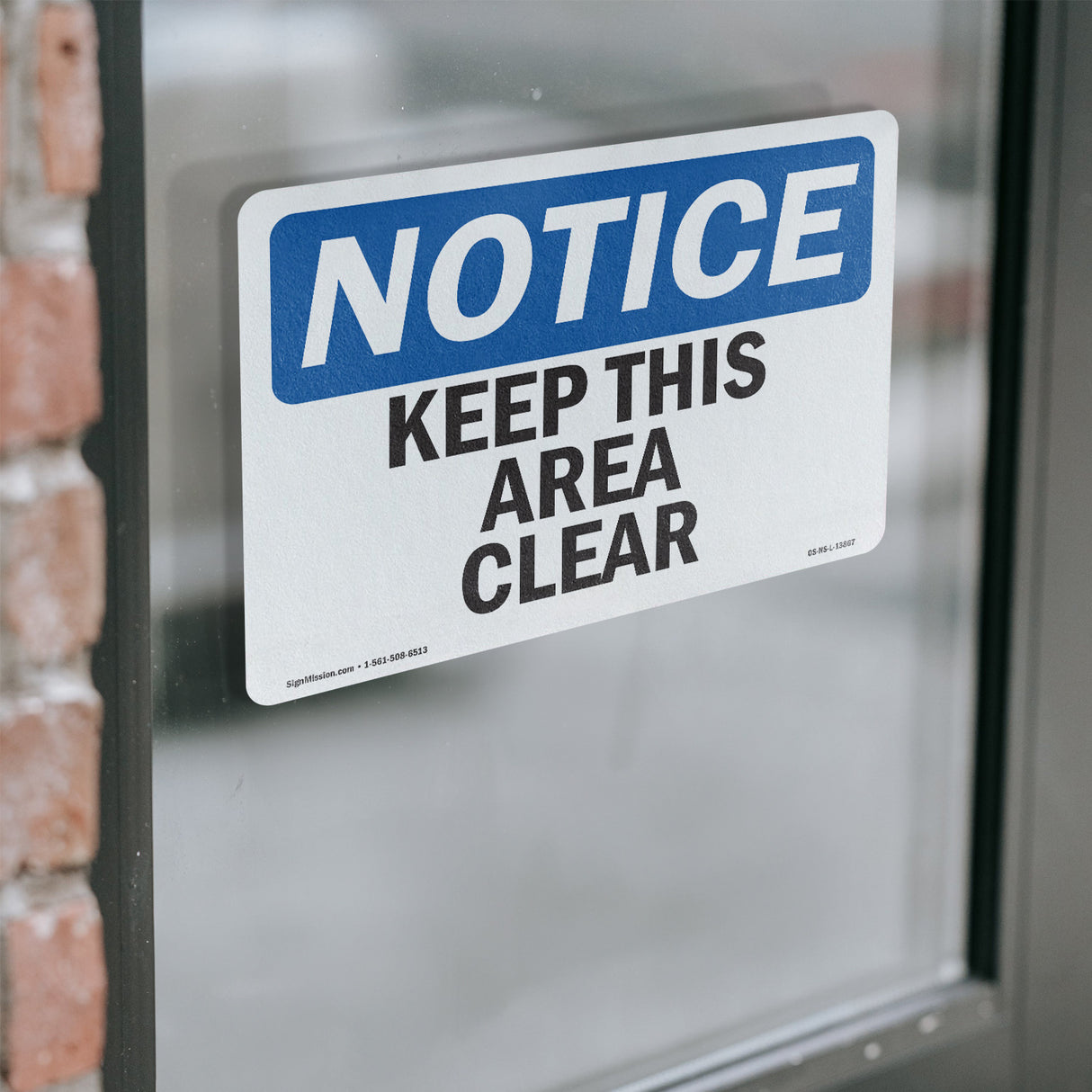 Keep This Area Clear Sign