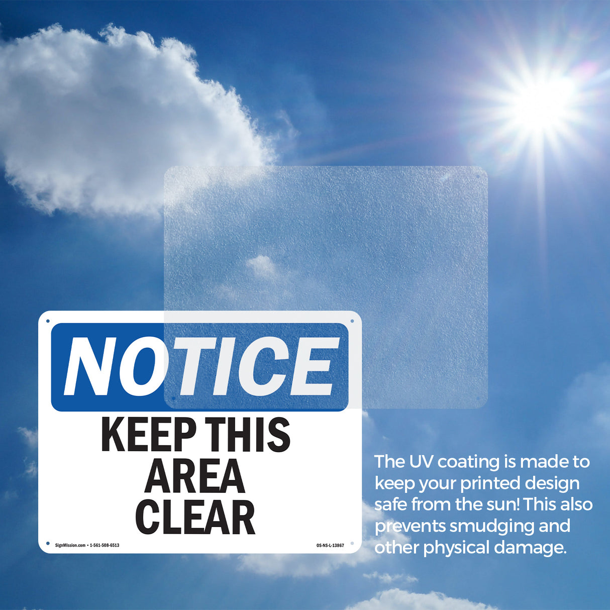 Keep This Area Clear Sign