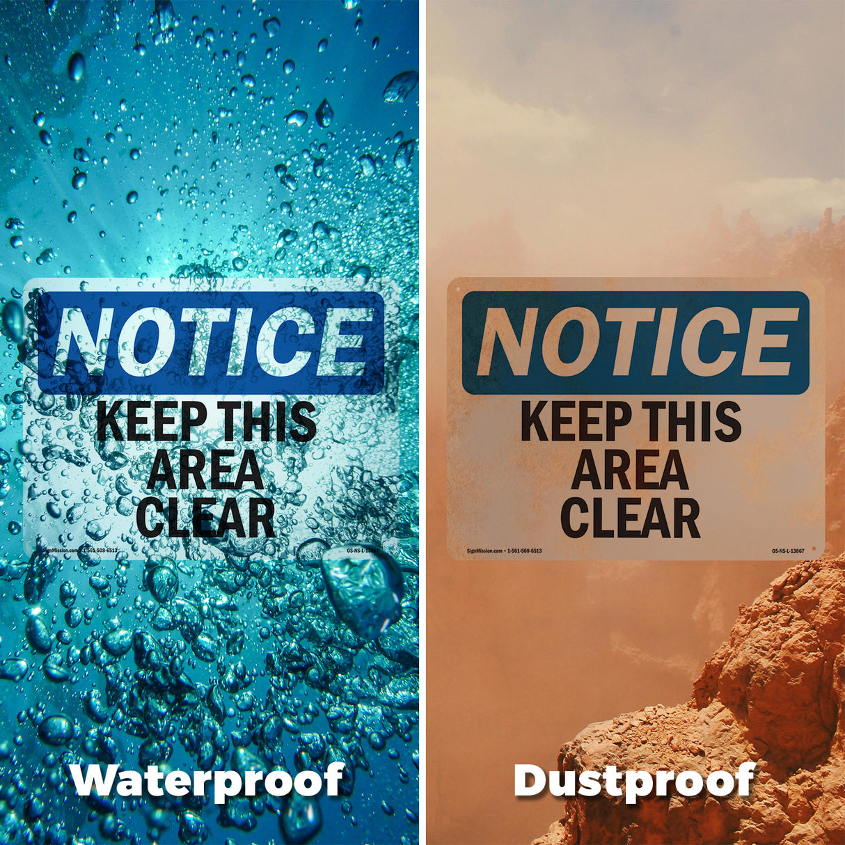 Keep This Area Clear Sign