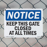 Keep This Gate Closed At All Times