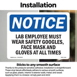 Lab Employees Must Wear Safety Goggles,