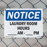 Laundry Room Hours ____ Am - ____ Pm